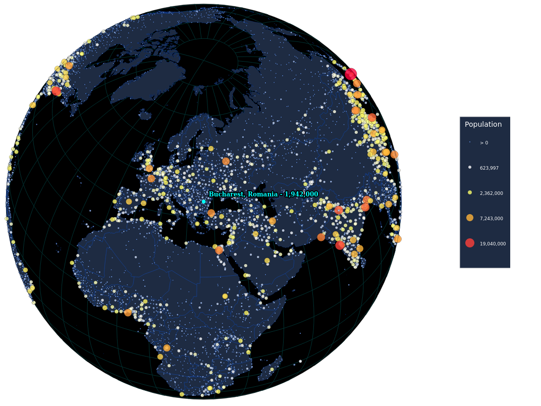 3D globe map in D3.js - Populated Places on Earth 🌍 - MapTheClouds